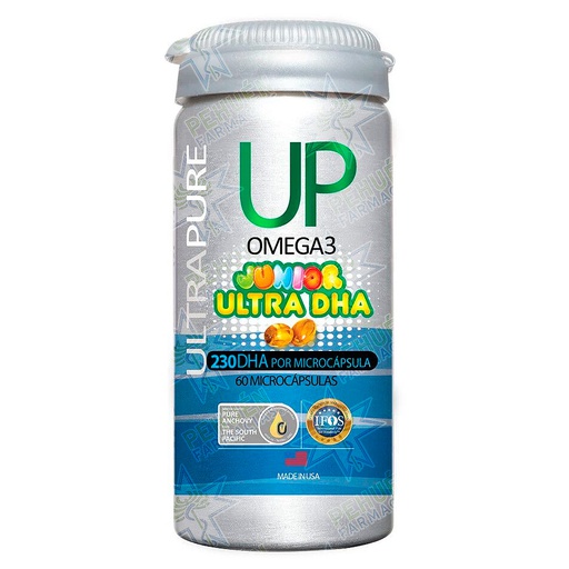 [7804637360307] UP Omega 3 Ultrapure Junior Ultra DHA (50/230) mg 60 Microcápsulas Newscience