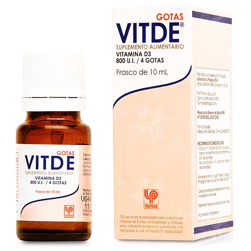 [7800068120121] Vitde 200 UI/gota Suspensión Oral Gotas 10 mL Pasteur*