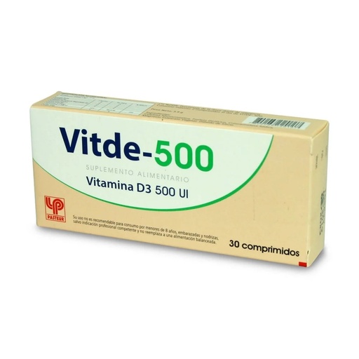[7800068120107] Vitde 500 UI 30 Comprimidos Pasteur
