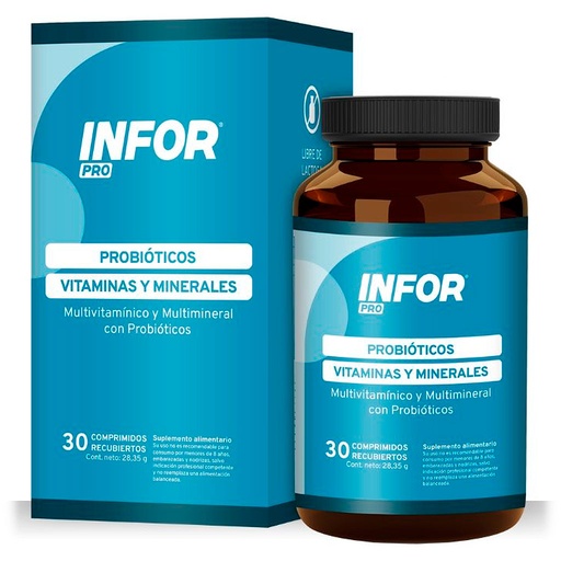 [7804918500835] Infor Pro (10 mill. UFC/ 12 Vit./ 7 Min.) 30 Comprimidos Recubiertos Prater