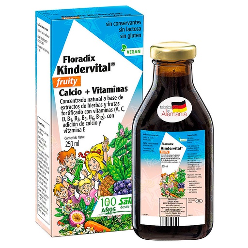 [4004148335587] Floradix Kindervital Solución Oral Vegan 250 mL Salus