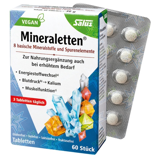 [4004148307591] Mineraletten 60 Comprimidos Vegan Salus