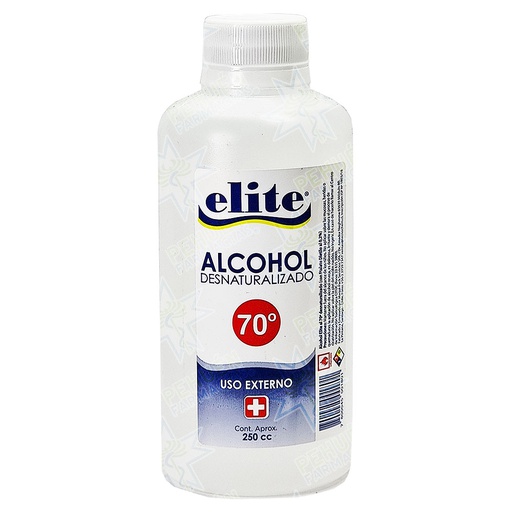 [7800045001801] Elite Alcohol Desnaturalizado Higienizante 70° 250 mL Sanax