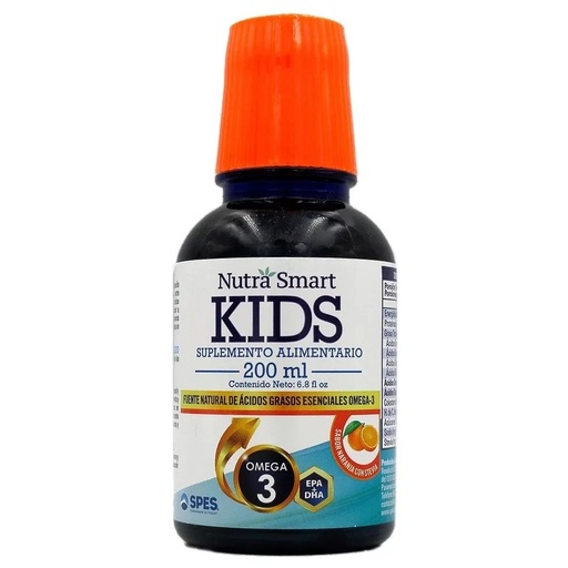 [7805350000419] Nutra Smart Kids Omega 3 Solución Oral Sabor Naranja 200 mL Spes