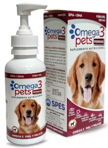 [7805350000365] Omega 3 Pets Perros con Bomba Dosificadora 125 mL Spes