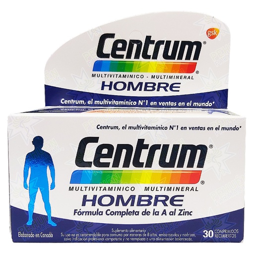 [7804900000794] Centrum Hombre 30 Comprimidos Recubiertos GSK