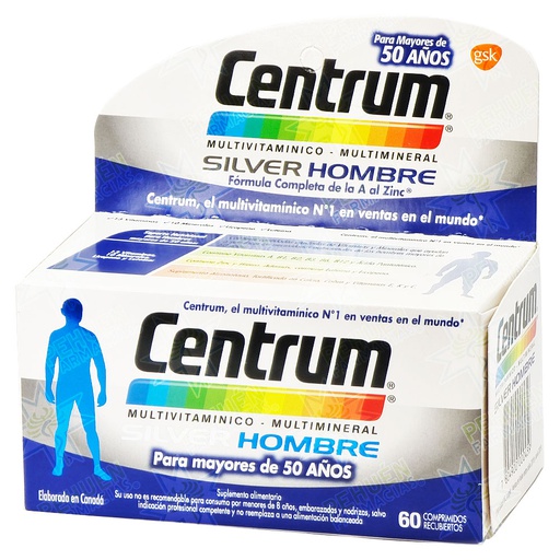 [7804900000855] Centrum Silver Hombre 60 Comprimidos Recubiertos Wyeth