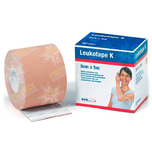 [4042809203240] Leukotape K Piel Vendaje Neuromuscular Adhesivo 5 cm x 5 m BSN Medical