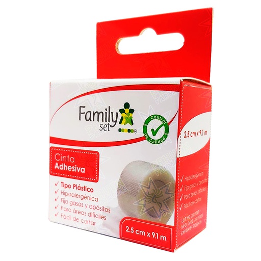 [7805633004202] Family Set Cinta Adhesiva Tipo Plástico 2,5 cm x 9,1 m 