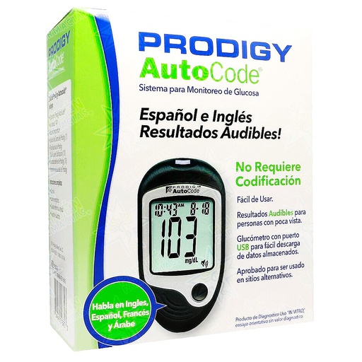 [384840518803] Autocode Kit Glucómetro Prodigy