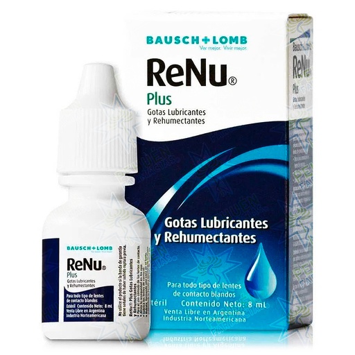 [310119052136] Renu Plus Gotas Lubricantes Lentes de Contacto 8 mL Bausch & Lomb