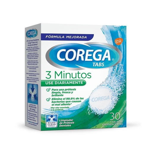 [7794640171420] Corega Tabs 30 Comprimidos Efervescentes GSK