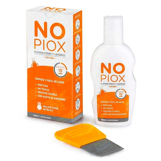 [7800007804174] No Piox Loción Capilar con Peine 100 mL Laboratorio Chile