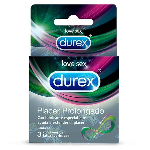[7501159033312] Durex Placer Prolongado 3 Condones con Retardante 