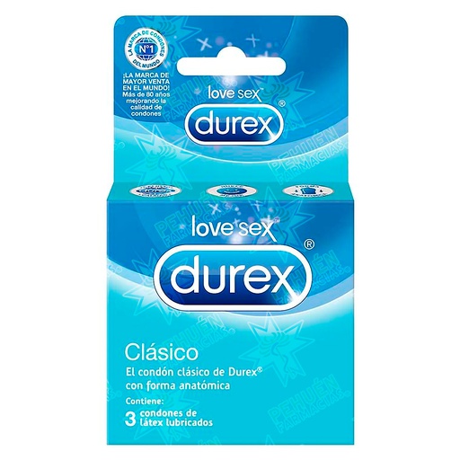 [7501159731133] Durex Clásico 3 Condones 