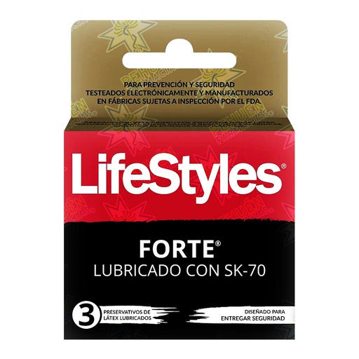 [7804918450048] Lifestyles Forte 3 Preservativos Resistentes Prater