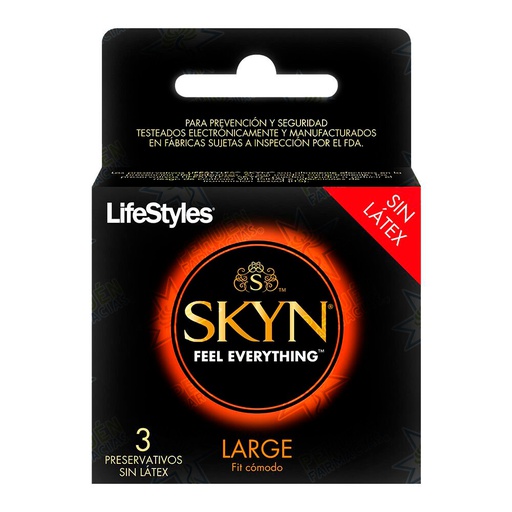 [7804918402375] Lifestyles Skyn Large 3 Preservativos Sin Látex Prater
