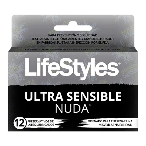 [7804918450154] Lifestyles Ultra Sensible Nuda 12 Preservativos Sensibles Prater