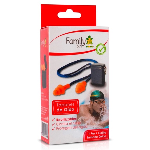 [7805633014478] Family Set Tapones De Oído Reutilizables Par + Cajita