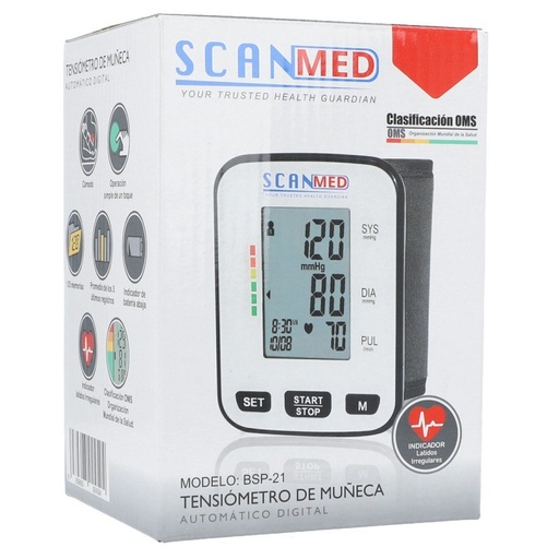 [6939663924504] Tensiómetro de Muñeca BSP-21 Scanmed Inverlar
