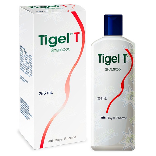 [7800059002351] Tigel T 265 mL Shampoo Anticaspa, Antisebo, Calmante y Exfoliante Royal Pharma - Megalabs