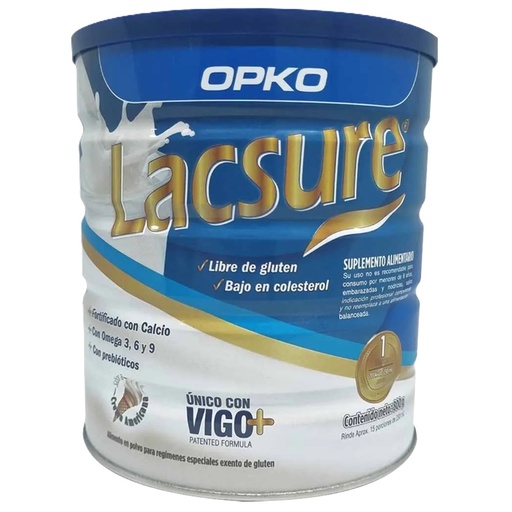 [7804620836435] Lacsure Sabor Crema Alimento en Polvo 800 g Opko