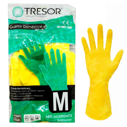 [7806130007741] Tresor Par de Guantes Látex Domésticos Talla L Reutter