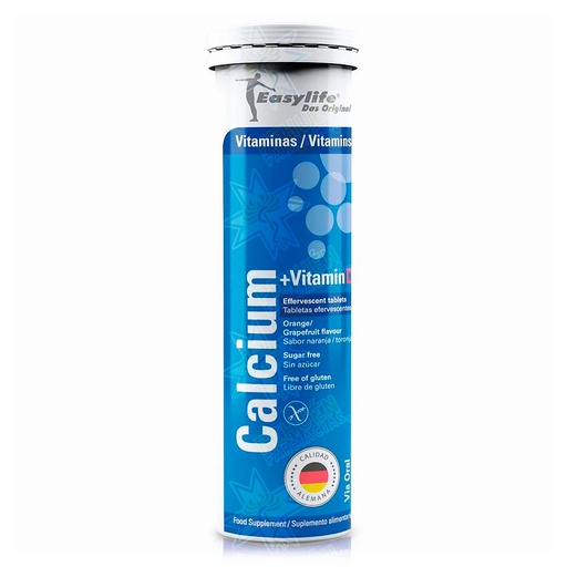 [4022679124722] Calcio + Vitamina D (500 mg/175 UI) 20 Comprimidos Efervescentes Easylife