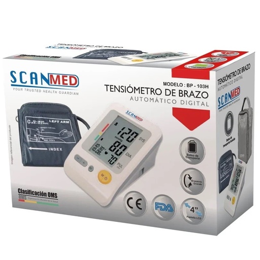 [6939663904063] Tensiómetro de Brazo Automático BP-103H Scanmed Inverlar