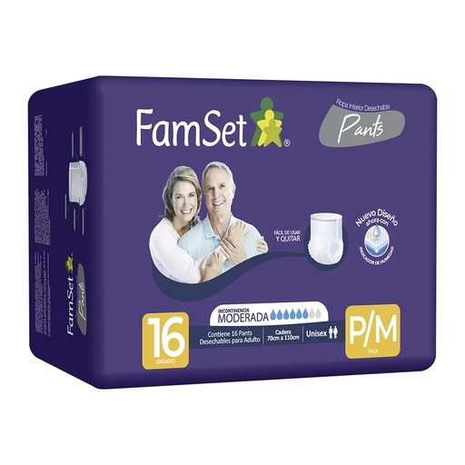 [7805633012030] Family Set Pants Talla P/M 16 Unidades Unisex