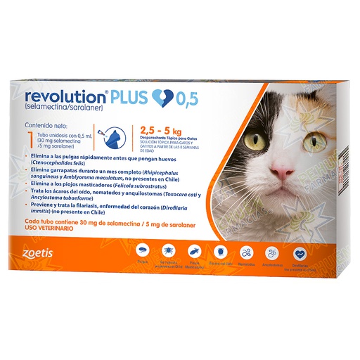 [5414736042992] Revolution Plus Gatos (30/5) mg 2,5 - 5 kg Soluc. Tópica 1 Pipeta 0,5 mL Zoetis