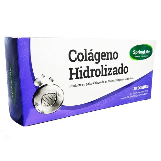 [7805633023203] Colágeno Hidrolizado Sin Sabor 30 Sobres Springlife
