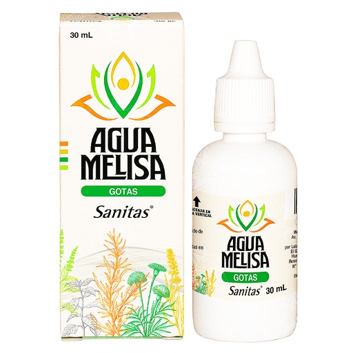 [7800038040510] Agua Melisa Gotas Solución Oral 30 mL Sanitas