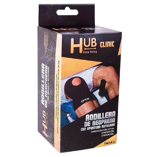 [7805633002352] Hub Sport Rodillera Neopreno con Soporte Rotuliano Talla L PTM Chile