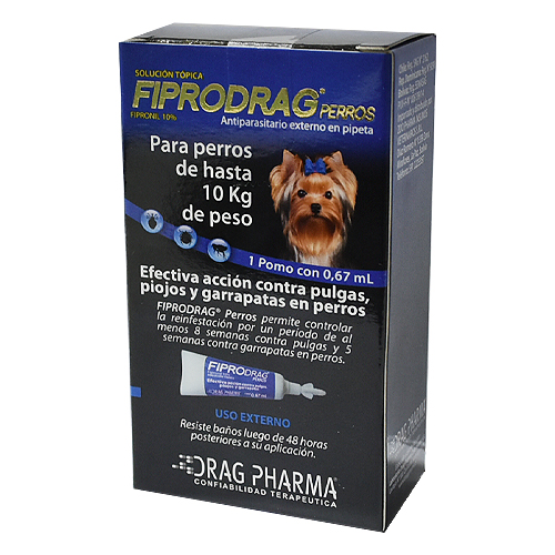 [7800006011184] Fiprodrag Perros Hasta 10 kg 1 Pipeta 0,67 mL Drag Pharma