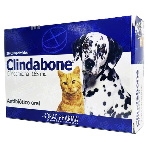 [7800006006364] Clindabone Gato/Perro 165 mg 20 Comprimidos Drag Pharma
