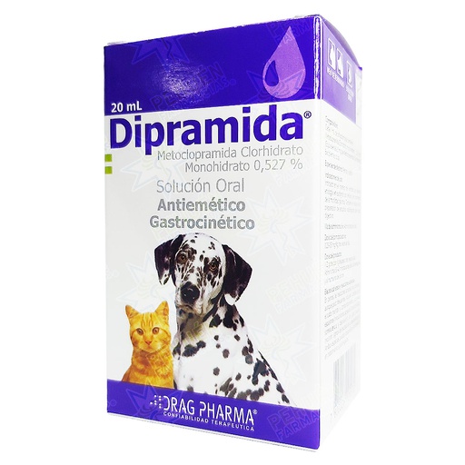 [7800006005572] Dipramida Gato/Perro 0,527 % Solución Oral 20 mL Drag Pharma
