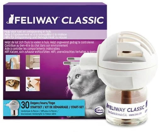 [3411112169498] Feliway Classic Difusor + Recarga 48 mL Feromonas Antiestrés Gatos Ceva