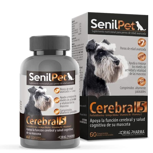[7800006009983] SenilPet Cerebral 5 Perros Pequeños 60 Comprimidos Drag Pharma