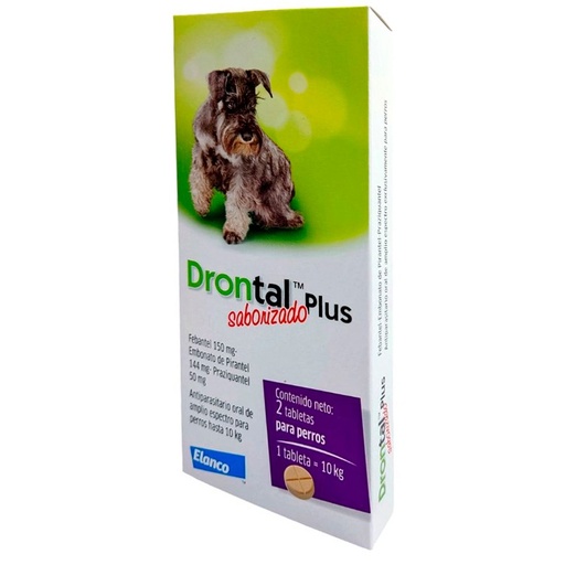 [4007221054962] Drontal Plus Perros (150/144/50) mg 2 Comprimidos 10 kg Elanco