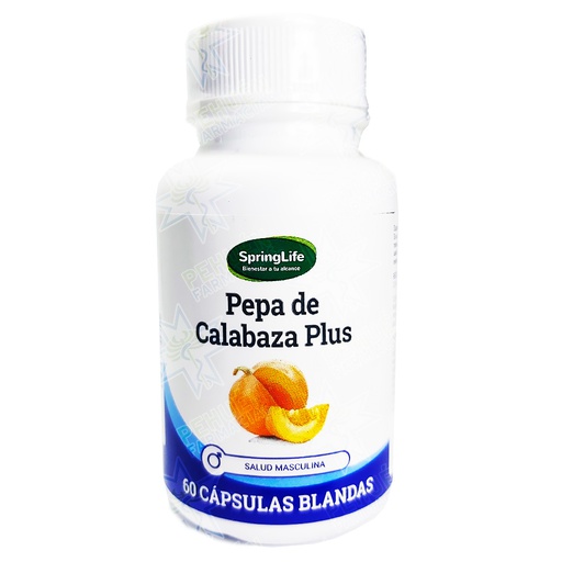 [7800063132327] Pepa de Calabaza Plus 60 Cápsulas Blandas Springlife