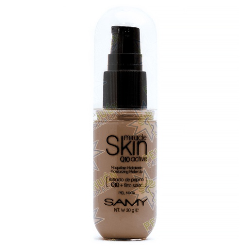 [7703378002258] Samy Miracle Skin Q10 Active Miel Profunda Base Líquida 30 g
