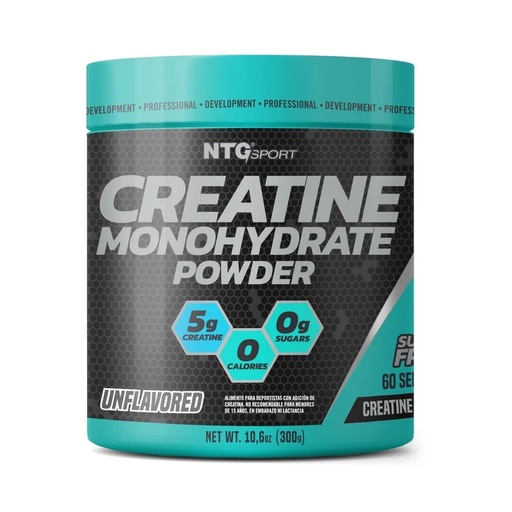[7804609253316] Creatina Monohidrato Polvo Sin Sabor 300 g NTG Sport