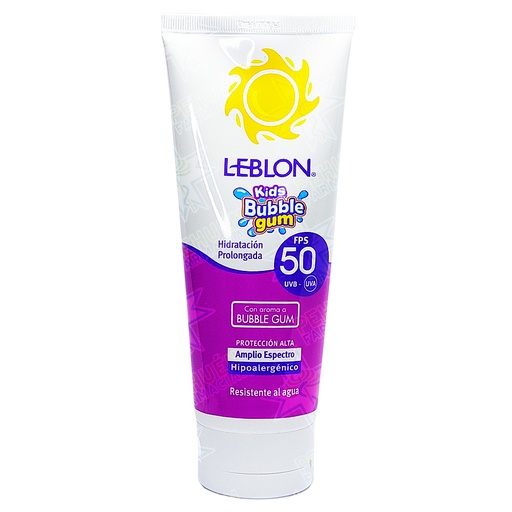 [7800004004348] Leblon Kids Bubble Gum Fps 50 Bloqueador Infantil Resistente Al Agua 190 g