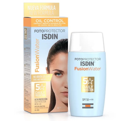 [8429420195950] Fotoprotector Fusion Water Oil Control Fps 50 Bloqueador Líquido 50 mL Isdin