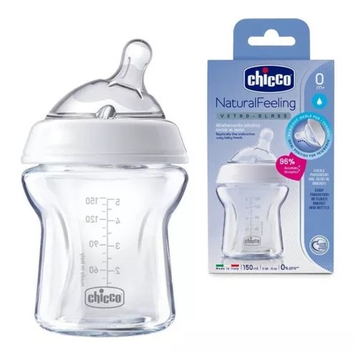 [8058664074167] Chicco Natural Feeling 0m+ Mamadera de Vidrio 150 mL