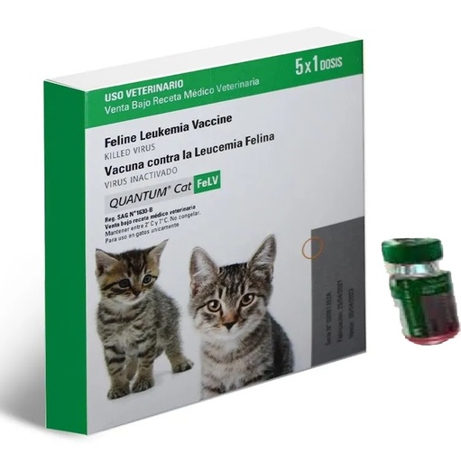 [7804601180245] Nobivac Cat FeLV Vacuna Leucemia Felina Gatos (REF) 1 Ampolla MSD