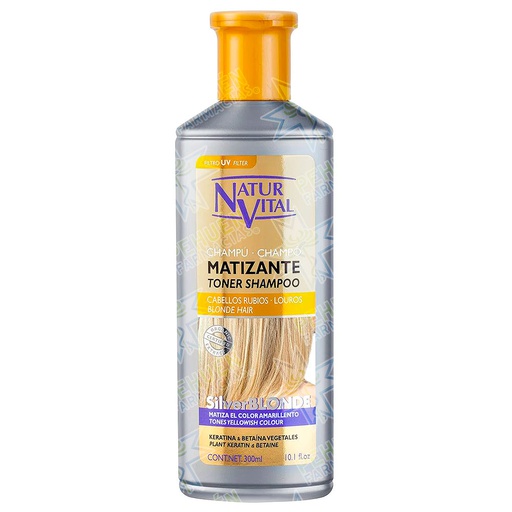 [8414002070473] Naturvital Silver Blonde Shampoo Matizante Rubios 300 mL