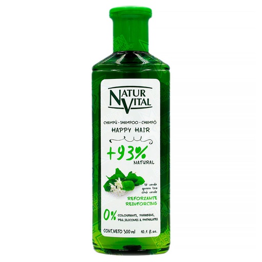 [8414002079216] Naturvital Happy Hair Reforzante Té Verde Shampoo 300 mL