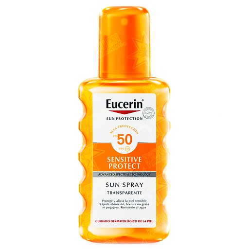 [4005800005541] Eucerin Sun Sensitive Protect Spray Transparente Fps 50 Bloqueador Agua Spray 200 mL Beiersdorf